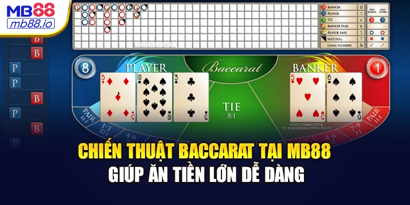Chiến thuật Baccarat tại MB88 giúp ăn tiền lớn dễ dàng