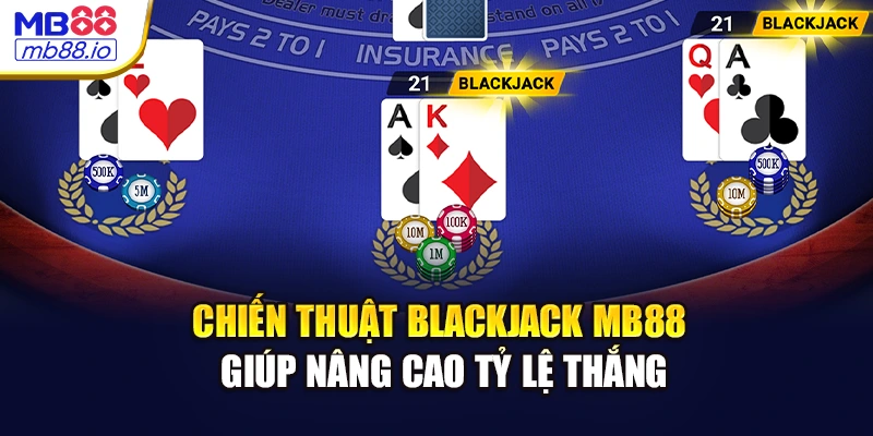 Chiến thuật blackjack MB88 giúp nâng cao tỷ lệ thắng