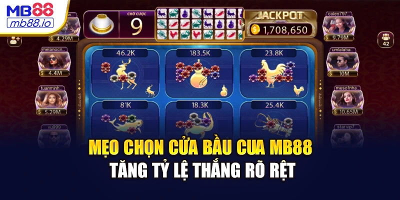 Mẹo chọn cửa bầu cua MB88 tăng tỷ lệ thắng rõ rệt